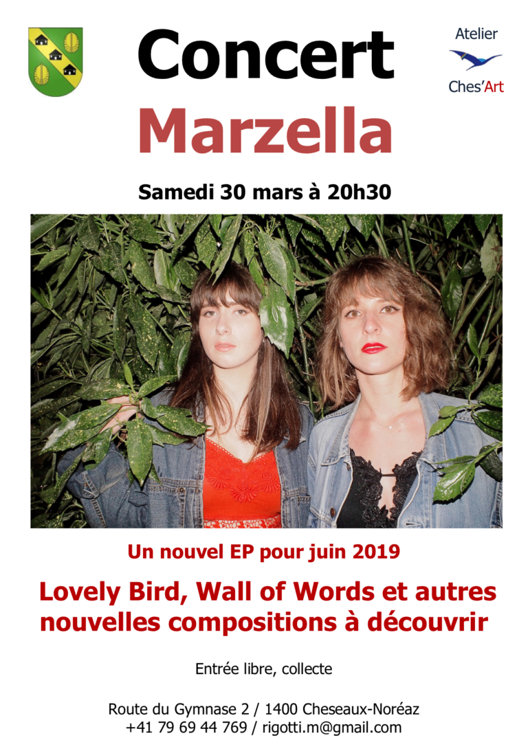 Lire la suite à propos de l’article Concert Marzella – 30 Mars à 20h30